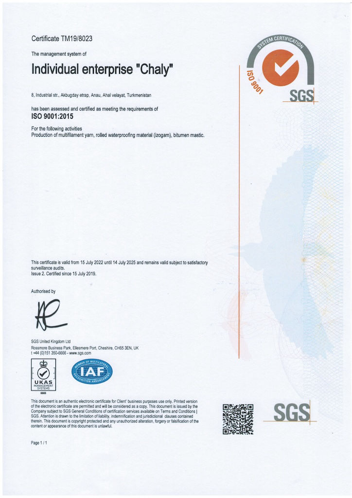 Professional Excellence Certificate - Chaly Construction Materials